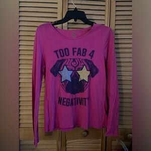 Total girl pink long sleeve tee size XL 18 1/2 girls